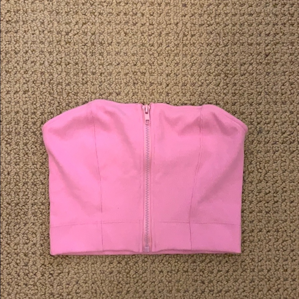 Forever 21 pink zipper tube top